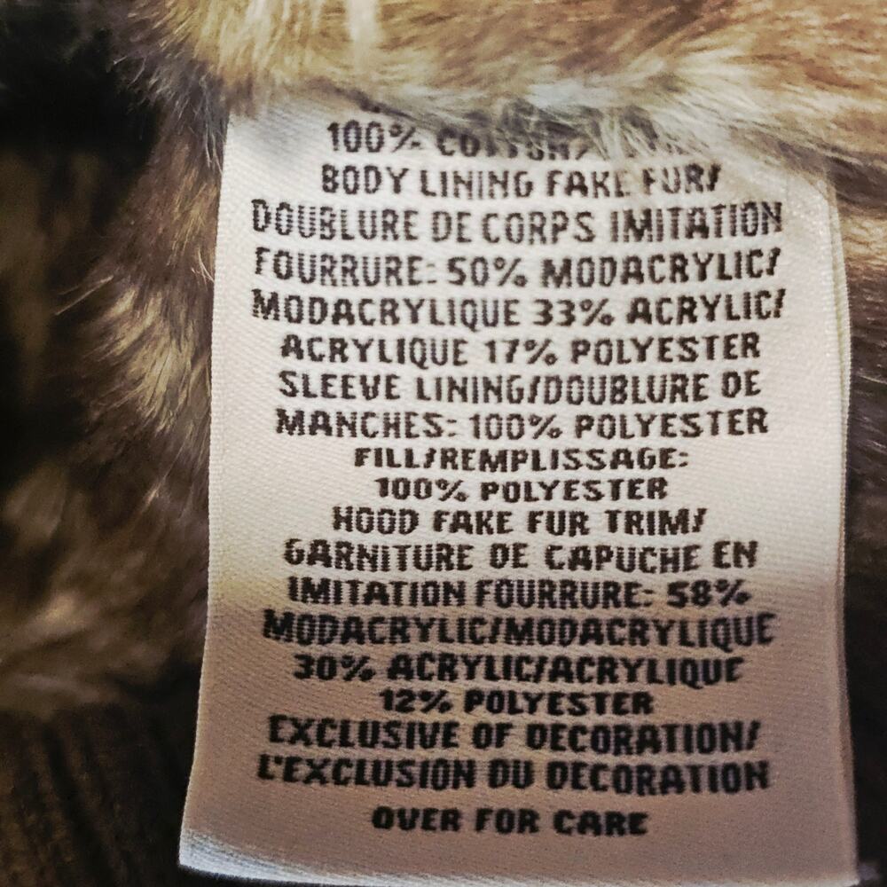 Vintage Y2K Abercrombie & Fitch 2000s Faux Fur Lined Hooded Bomber Jacket L - Picture 6 of 12